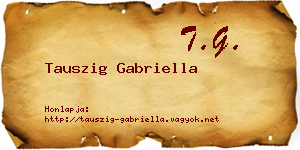 Tauszig Gabriella névjegykártya