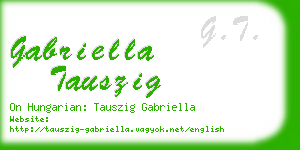 gabriella tauszig business card